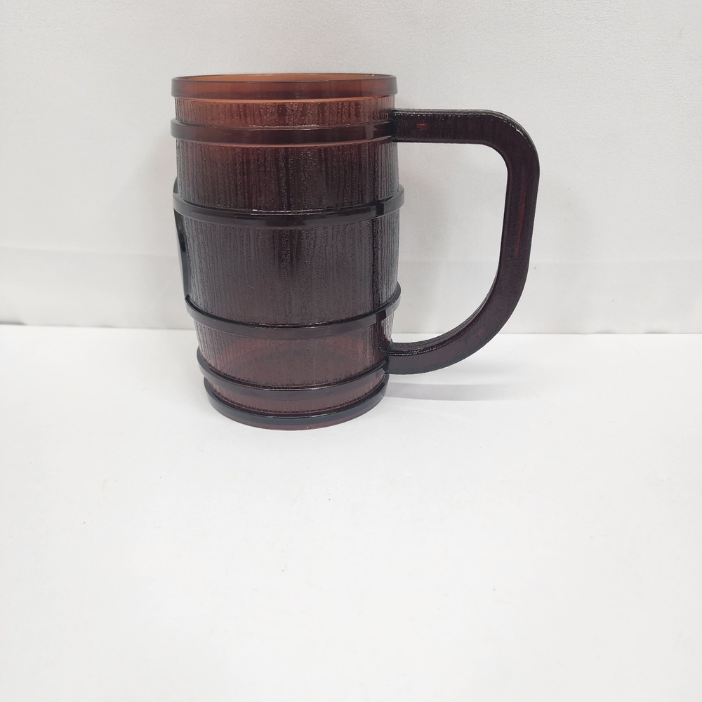 BERK Brown Plastic Barrel Mug 16 oz Root Beer Souvenir Cup BPA Free USA